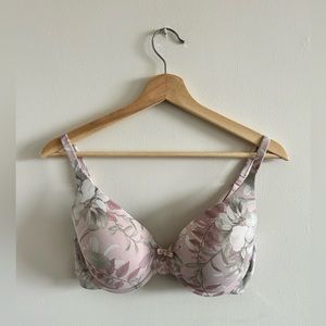 NWOT La Vie en Rose Full Coverage Lined Bra | Floral Print | 34DD